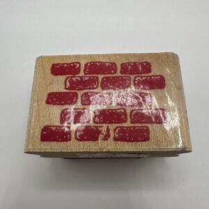 Posh Impressions Patterned Bricks Rubber Stampede - Vintage